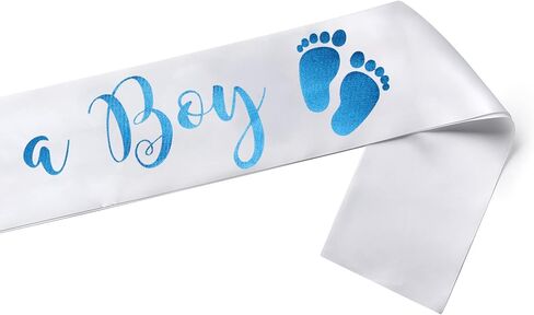 OMISS Blue Glitter Sash It's a Boy for a Sparkling Baby Shower in Saudi Arabia