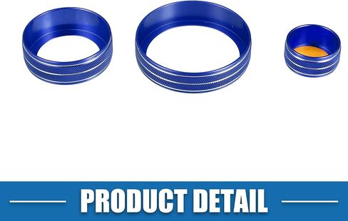 Car Center Console Multimedia Control Button Cover for Alfa Romeo Giulia Stelvio 2017-2019 Blue (Set of 3) in Saudi Arabia