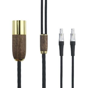 NewFantasia 4-pin XLR Balanced Cable 7N OCC Copper Single Crystal Silver Plated Cord Compatible with Sennheiser HD800, HD800S, HD820 Headphones Walnut Wood Shell 3m/10ft