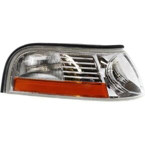 For Mercury Grand Marquis Parking Side Marker Light Assembly Unit 2003 2004 2005 Driver and Passenger Side | Pair | Chrome | FO2520171 | FO2521171 | 3W3Z 13201 AA