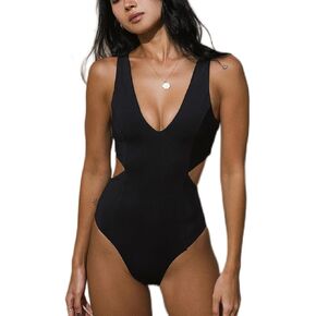 Women One Piece Swimsuit Cut Out Monokini Swimwear