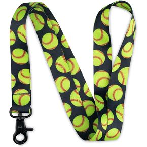 Limeloot Sports Lanyard for Keys, Whistle, and Accessories with Black Metal Clasp - Lanyard for Boys, Girls, and Coaches.