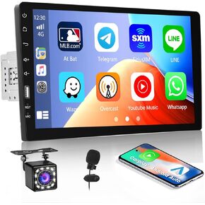 9inch Car Stereo Single Din Radio Touchscreen with Backup Camera, Multimedia Car Audio Support Mirror Link, Hands-Free Call, FM Radio, EQ Settings