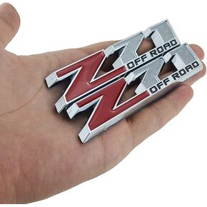 5 "2 قطعة Z71 على الطرق الوعرة شعار خلفي بحقيبة السيارة باب الحاجز الرياضة شارة تناسب تشيفي (كروم أسود) in Kuwait