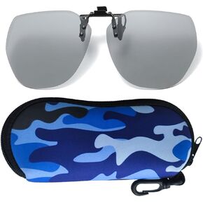 Clip On Sunglasses With Soft Case,Sunglasses Set,Polarized Anti-Fog Lenses,Adjustable,Ultraviolet-proof
