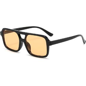 Women Retro Square Sunglasses 70s Vintage Aviator Sunglasses Fashion Men Sun Glasses Classic Aviator Shades