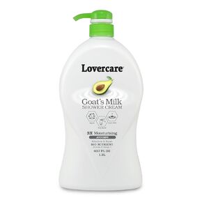 Lover's Care Combo Goat Milk Moisturizing Body Wash Shower Cream Avocado 40.7 fl oz (1200ml) & Lovercare Babymac Baby Milk Bath + Rice 33.8 fl oz (1000ml)