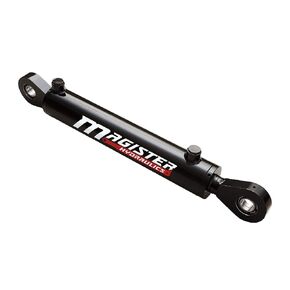 Magister Hydraulics Double Acting Hydraulic Cylinder - Universal Hydraulic Cylinder 2" Bore 8" Stroke - Swivel Eye Hydraulic Cylinders (2x8)