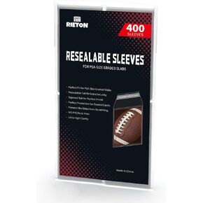 Graded Card Sleeves for PSA-Sized Slabs, Resealable Slab Card Sleeve Compatibile with PSA, CSG, CGC, FGS, FCG and Similar Sized Slabs(400pcs)