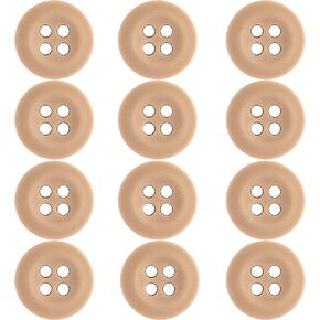 White Button 4 Hole Button 30L Imitation Pearl Buttons Plastic Button Sewing Buttons 0.75in Heavy Duty Buttons Pack of 12