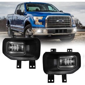 OKISWA LED Fog Light Assembly Fit For Ford F150 2015-2017,Fog Lights Bumper Lamps Set,Passenger and Driver Side,LED Driving Fog Lamps,Waterproof,Easy to Install