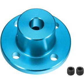 uxcell 6mm Inner Dia H15xD15 Rigid Flange Coupling Motor Guide Shaft Coupler Motor Connector for DIY Parts Sky Blue