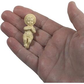 Religious Gifts Jesus Christ Child Figurine 1 3/4 Inch Plastic Baby for Nativity Set or Kings Cake