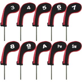 Andux Golf Iron Club Head Covers with Zipper 10pcs/Set for Left Handed Players in Kuwait