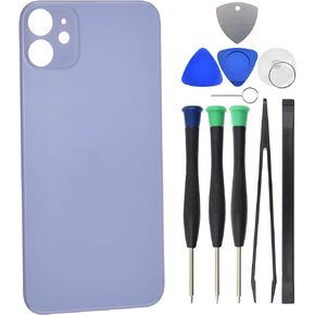 Purple Back Glass Replacement for iPhone 11 with pre-Cut Adhesive