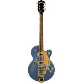 Gretsch G5655TG Electromatic Center Block Jr. Single-Cut Small-Sized Body 6-String Guitar with Laurel Fingerboard, Bigsby and Gold Hardware (Cerulean Smoke)
