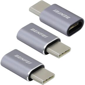 BENFEI Micro USB (Female) USB-C (Male) 3 Pack Adapter Compatible for MacBook 2018 2017 2016, Samsung Galaxy Note 8, Galaxy S8 S8+ S9, Google Pixel, Nexus, and More