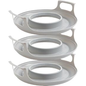 3 Pack Microwave Cool Caddy with Handles, Microwave Cool Plate for Stackable Bowls and Meal Holder, Microwave Bowl Holder for Carrying Cooking Kitchen Supplies in Kuwait