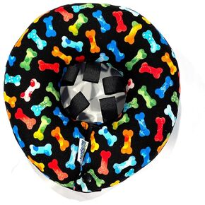 Tossed Bones -Made in USA Puppy Bumpers 100% Cotton Stuffed Safety Fence Collar to keep your pet safely on The right side of The fence. (Up to 10")