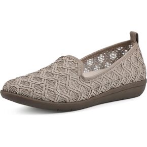 CLIFFS BY WHITE MOUNTAIN Women's Twisty Woven Moccasin Style Loafer Flat