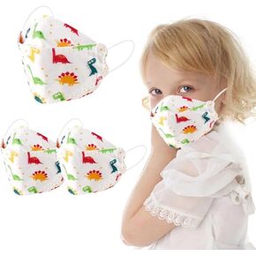 Face Mask for Kids 50 PCS, 4 Layer Disposable Face Masks with Designs for Children, Cute Face Masks in Kuwait