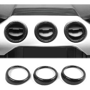 Hoolcar Center Control Air Conditioner Vent Cover for 2015-2020 Ford Mustang, Carbon Fiber