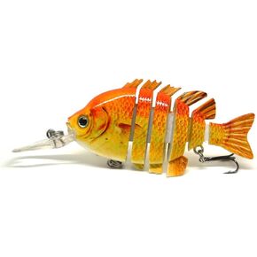 3" Fishing Lures for Bass Trout Panfish Series Multi Jointed Bass Fishing Hard Lure Bait Swimbait Life-Like Bluegill Sinking New