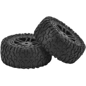 2pcs Toys Car Tire, PX RC Truck Rubber Wheel Tire with Hub for 9301 1/18 Model Car