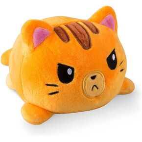 TeeTurtle - القط المحشو الأصلي ذو الوجهين - هريرة قوس قزح + تابي رمادي - حيوانات محشوة حسية لطيفة تظهر حالتك المزاجية