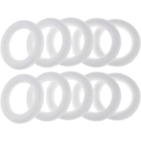 Foam Wreath Ring 10pcs Foam Wreath Forms White Polystyrene Foam Wreath Circles Ring Round Foam Wreath Form for Crafts DIY Arts Floral Projects S Round Foam Circle Ring