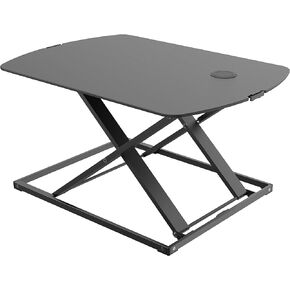 Sit Stand Desk Converter, Height Adjustable Workstation Riser, Includes Wireless Charging Pad, Black (STND-3122BK)