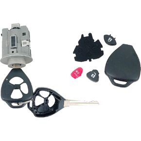 Golden Selection Ignition Lock Cylinder Tumbler with 2 Keys Compatible With 04-10 Toyota Tundra Tacoma Camry Corolla Sequoia 4.6L 4.7L 5.7L V8 US-384L US-566L 69057-33340 69057-33341