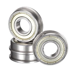 FR3ZZ Flanged Ball Bearing, ID 3/16" x OD 1/2 x Width 10/51" Miniature Bearings, Double Metal Shielded Deep Groove Bearings, Pre-Lubricated (GCr15) Chrome Steel 10pcs