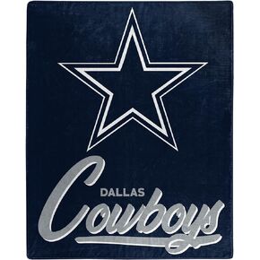 Northwest NFL Dallas Cowboys Unisex-Adult Raschel Throw Blanket, 50" x 60", Signature