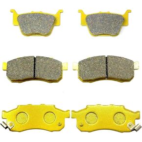 Master Chen Front Rear Brake Pads Brakes for Honda Pioneer 500 SXS500M2 700 SXS700M2 D 700-4 SXS700M4 2015 2016 2017 2018 2019 2020 2021 06451/06452-HL3-A00 06435-HN8-016 FA712 FA713 FA373 MC0006