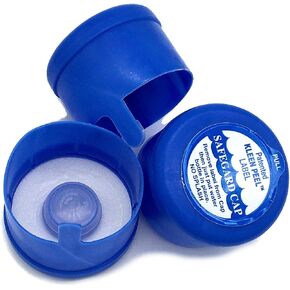 Water Bottle Cap for 3 or 5 gallons - Non Spill (Quantity of 3) MADE IN USA.