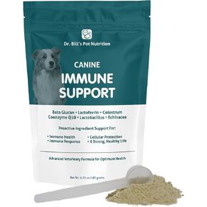Dr. Bill’s Canine Immune Support | Immune Support for Dogs | Colostrum for Dogs | Pet Supplement | Includes Beta Glucan, Lactoferrin, Colostrum, Zinc, Coenzyme Q-10, and Bifidobacterium