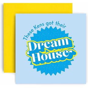 Huxters Dreamhouse New Home Congratulations Card New House – Off to Uni - New Home Couples - Dream House 14.8cm (Their males Dreamhouse)