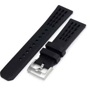 حزام ساعة مطاطي MiLTAT 20 مم FKM، أسود Ocellus سريع الإصدار للرياضة in Kuwait