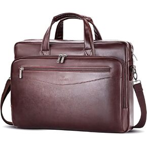 DOMISO 15.6 inch Laptop Bag Shoulder Bag Business Bag Men Handbag Work Bag Suspension Bag for 15.6" HP 15/ThinkPad E575/Lenovo IdeaPad S510/Dell XPS 15, Brown