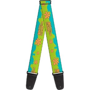 Buckle-Down Scooby Doo Guitar Strap, Scooby Doo The Mystery Machine Paint Job Green Aqua Orange, 2 Inches Wide