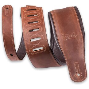Levy's Leathers 3.25" Wide Butter Leather Guitar Strap; Brown (PM32BH-BRN)