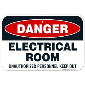 Electrical Room Sign, 10x7 Inches, Rust Free .040 Aluminum, Fade Resistant, Made in USA by Sigo Signs
