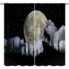 Horse Blackout Curtains for Home Decor,Horse Herd Run Desert Sand Storm Rod Pocket Thermal Insulated Drapes Darkening Window Curtain for Girls Boy Bedroom Living Room 42 x 63 Inch