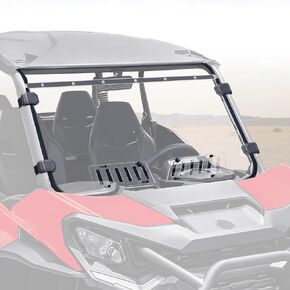 StarknightMT Vented Commander Windshield, Commander Sliding Full Window Front Windshield Compatible With 2021 2022 2023 2024 Can Am Commander Max 1000 700 XT DPS