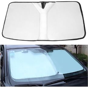 Car Windshield Sun Shade, Car Shade for Front Window, Foldable Sun Heat Protection Cover UV Rays Blocker, Universal Auto Sun Screen Protector to Keep Your Vehicle Interior Cool