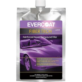 Evercoat Fiber Tech Reinforced Repair Compound for Galvanized Steel, Aluminum, and More - 814 Grams