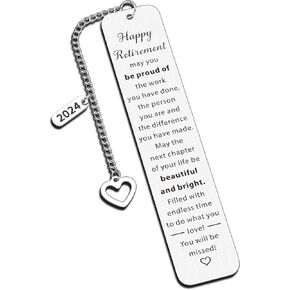 2024 Retirement Gifts for Women Men Best Retirement Gifts for Coworker Mom Grandma Happy Retirement Bookmark for Woman Appreciation Gift for Retired Teacher Nurses Boss Leaving Going Away Gift