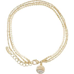 Ettika Anklets for Women. Ankle Bracelets for Women, Crystal Dipped Multi 18k Gold Plated and CZ. Anklet, Jewelry