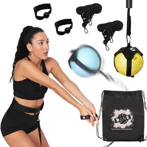 Dare 3-in-1 Volleyball Training Equipment Set - Adjustable Spike, Serve & Set Trainer for All Skill Levels - Complete Training System - Practice Anywhere - Includes Backpack